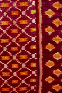 Cambodian Silk Ikat Detail